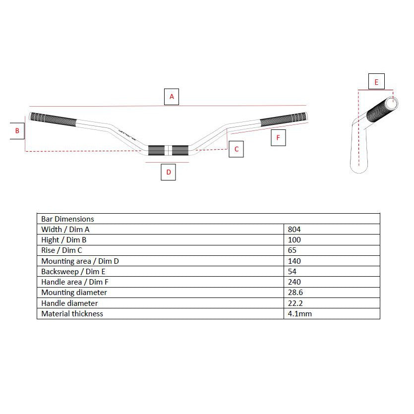Black Handlebar With Knurled Grips Designed For ATV