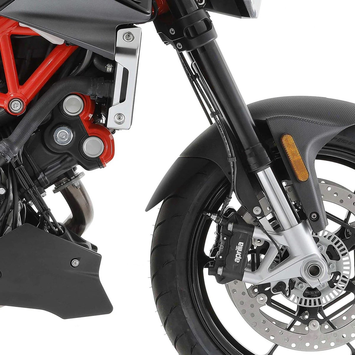 R&G Fender Extender for Aprilia Caponord 1200 '13-'17, RSV4 R '11-'14, RSV4 RF '15-'20, RSV4 RR '15-'20, Shiver 900 '17-'20, Tuono V4 1100 Factory '15-'20, V4 1100 RR '15-'20 & Tuono V4R '11-'14.