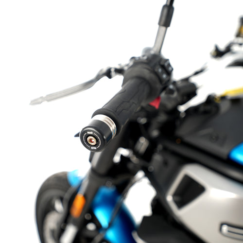 Bar End Sliders for the Ducati Panigale V4(S), Speciale '18-, V4R '20-, Monster 950 (+) '21-25, Monster 937 (+) '21-25, CFMoto 450SS/SR '23-, CFMoto 700CL-X Heritage '21-, CFMoto 650GT '19- / CFMoto 300NK '21- & Vmoto Stash '24-