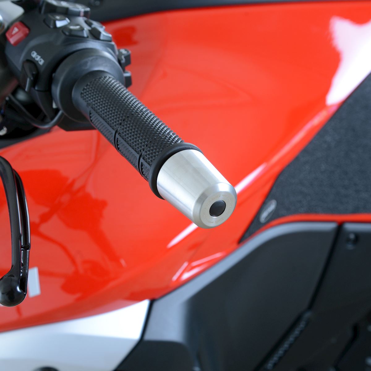 R&G Stainless Steel Bar Ends for the Ducati Streetfighter V4 (S) '20- '24, Multistrada V4 '21- '24,Multistrada V4S '21-, Ducati Streetfighter V2 '22- '24 & Husqvarna Norden 901 '22-