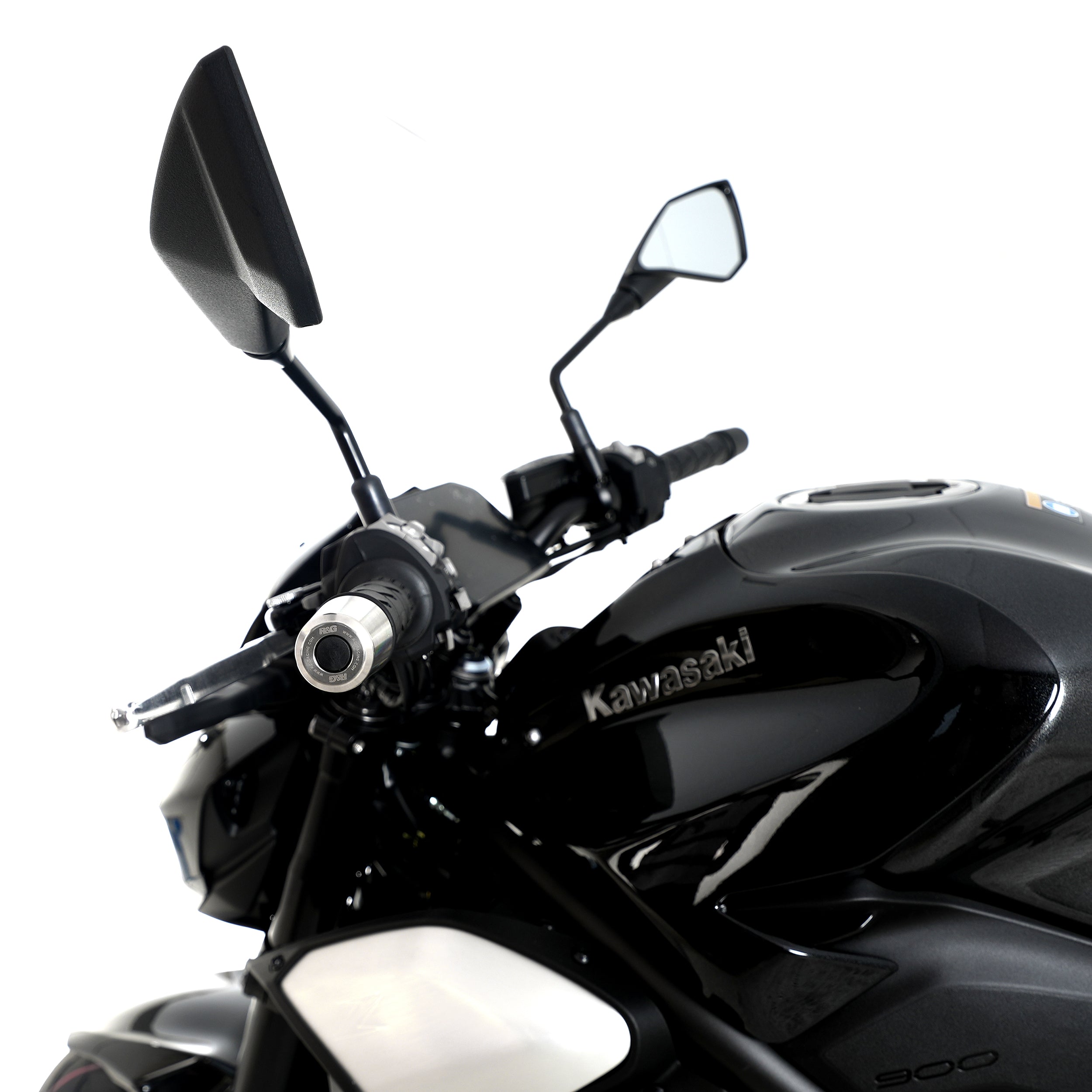 R&G Stainless Steel Bar Ends for Kawasaki Z900RS '18-, Z900 '17-, Z H2 '20- '24, ZX-25R '20-, Z650RS '21- '24, ZX6-R(636) '19-  & ZX-4R(R) (SE) '23-