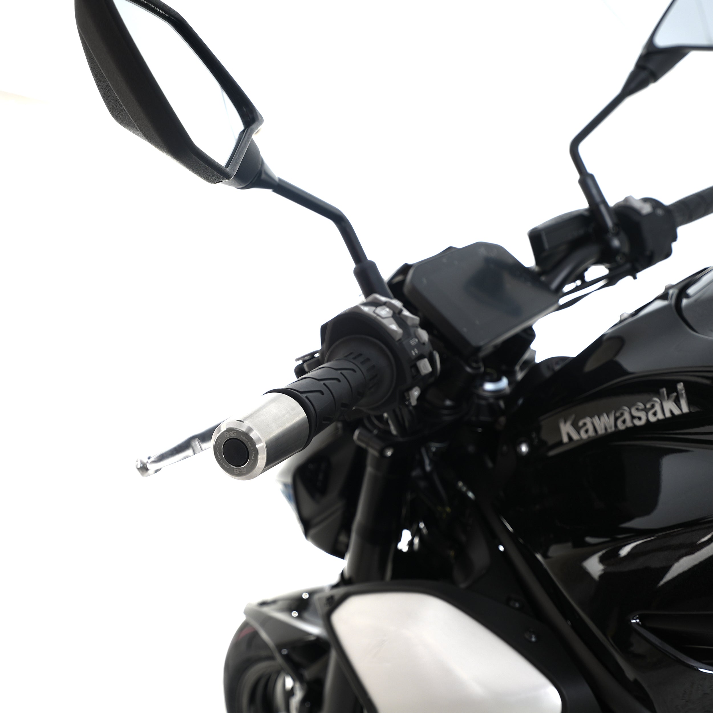 R&G Stainless Steel Bar Ends for Kawasaki Z900RS '18-, Z900 '17-, Z H2 '20- '24, ZX-25R '20-, Z650RS '21- '24, ZX6-R(636) '19-  & ZX-4R(R) (SE) '23-