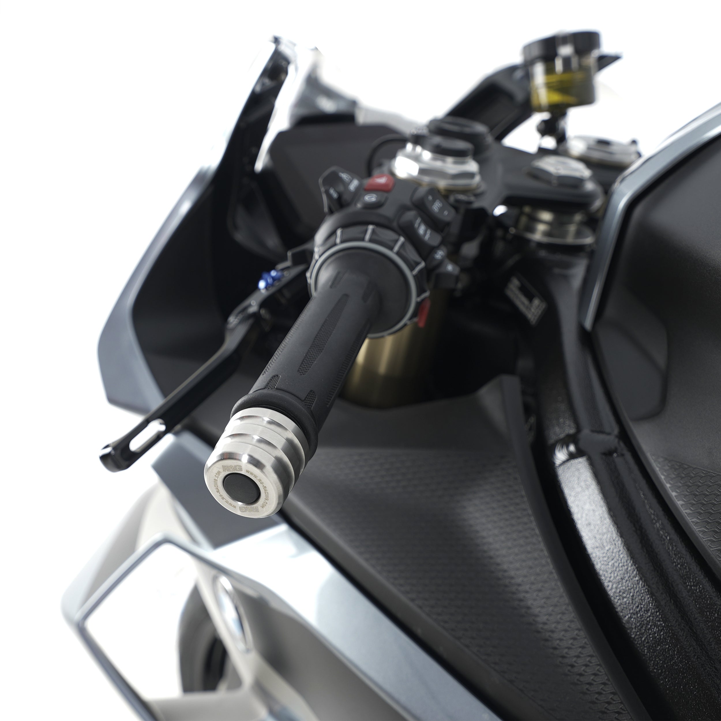 R&G Stainless Steel Bar End Sliders for the BMW F900 R '25-, M1000RR '21- '24, S1000RR '23- , Yamaha Tracer 9 '21- '24, Tracer 9 GT '21- & Tracer 9 GT Plus '25-
