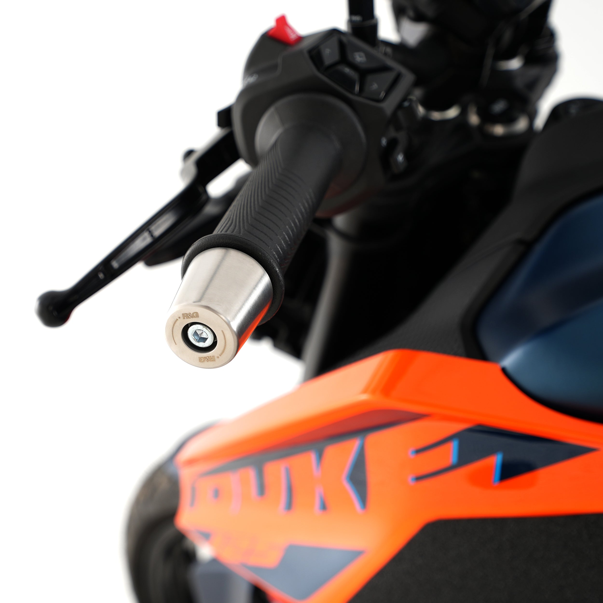 R&G Stainless Steel Bar Ends for the KTM RC 390 / RC 200/ RC 125 '22-,Duke 125/250/390 '24-