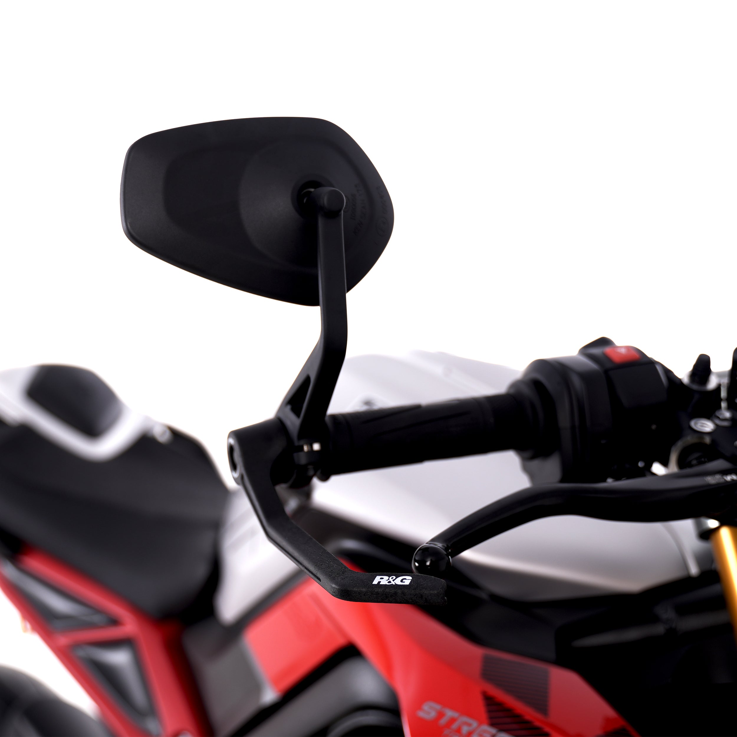 R&G Brake Lever Interlock Guard for Suzuki  DR-Z4SM '25-, GSX-S750 '17- '24, Triumph Trident 800 '26-, Street Triple 765 RX '26-, Aprilia Tuono 660 '21- '24 and 5 others.