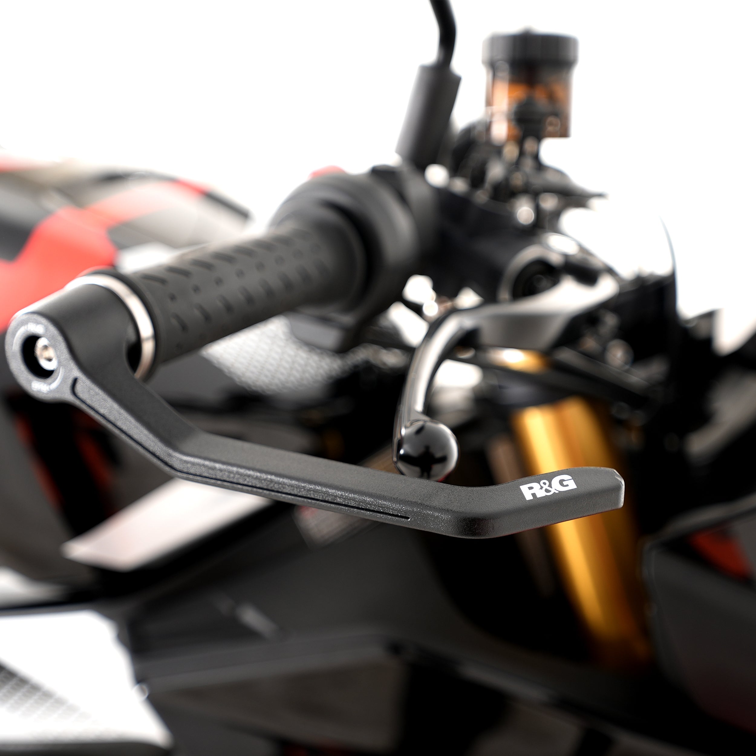 R&G Interlock Brake Lever Guard & LHS Bar End Slider for Aprilia TUONO V4 1100 (Factory) '25-