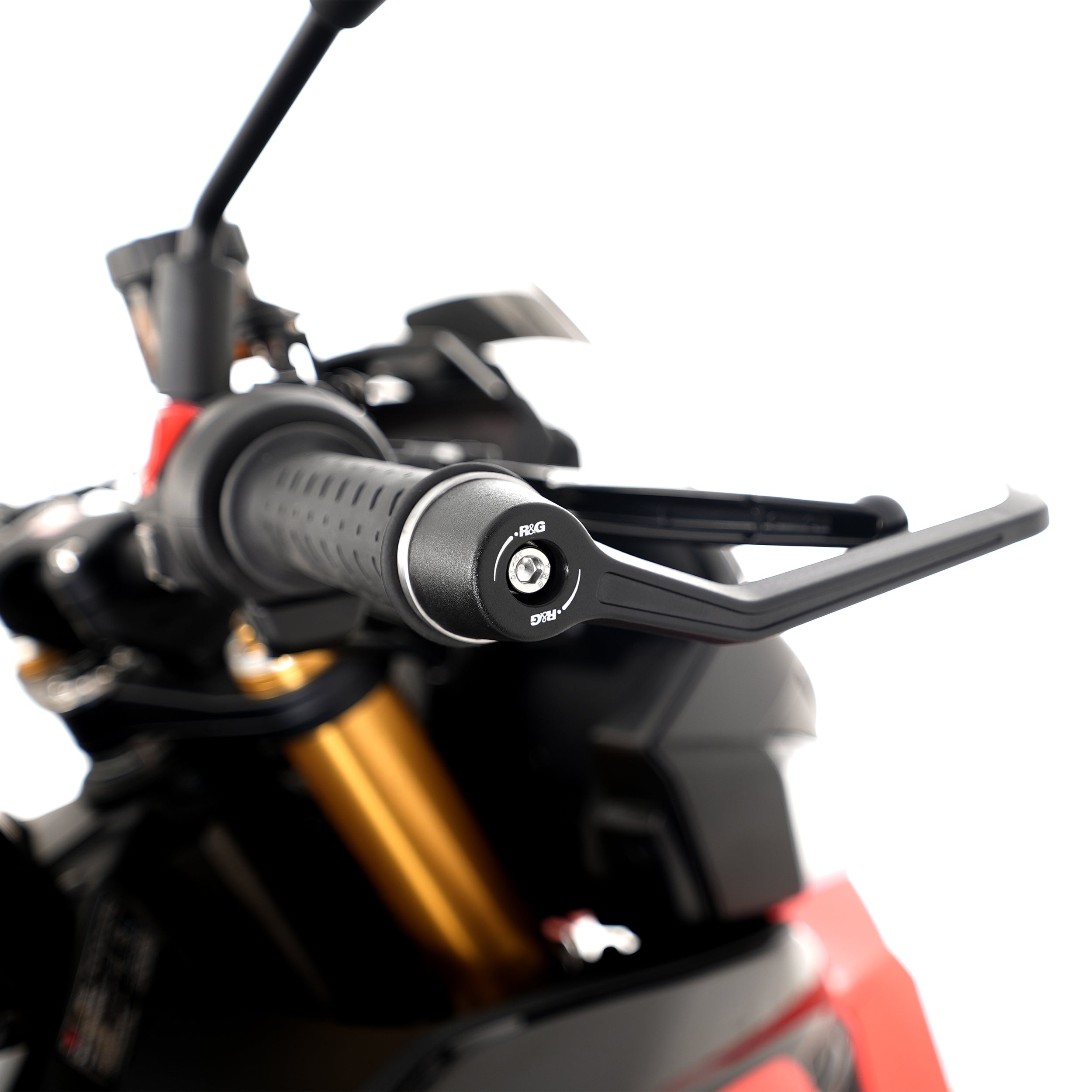 R&G Interlock Brake Lever Guard & LHS Bar End Slider for Aprilia TUONO V4 1100 (Factory) '25-