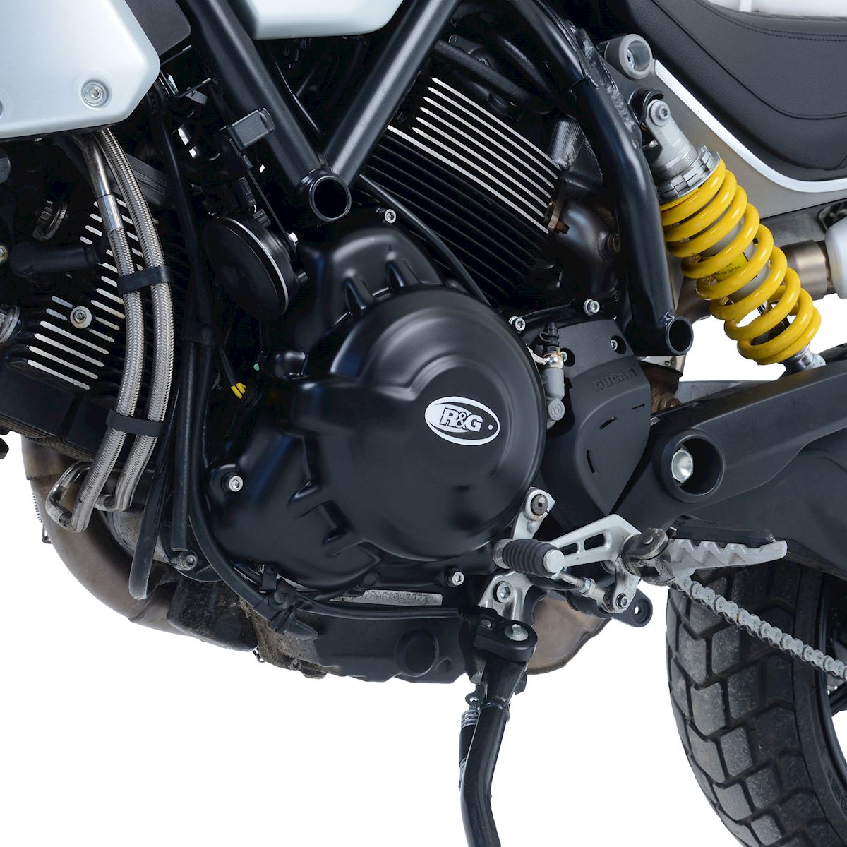 Engine Case Covers - Pair -(mechanical clutch only) for Ducati Scrambler 1100 '18-25.