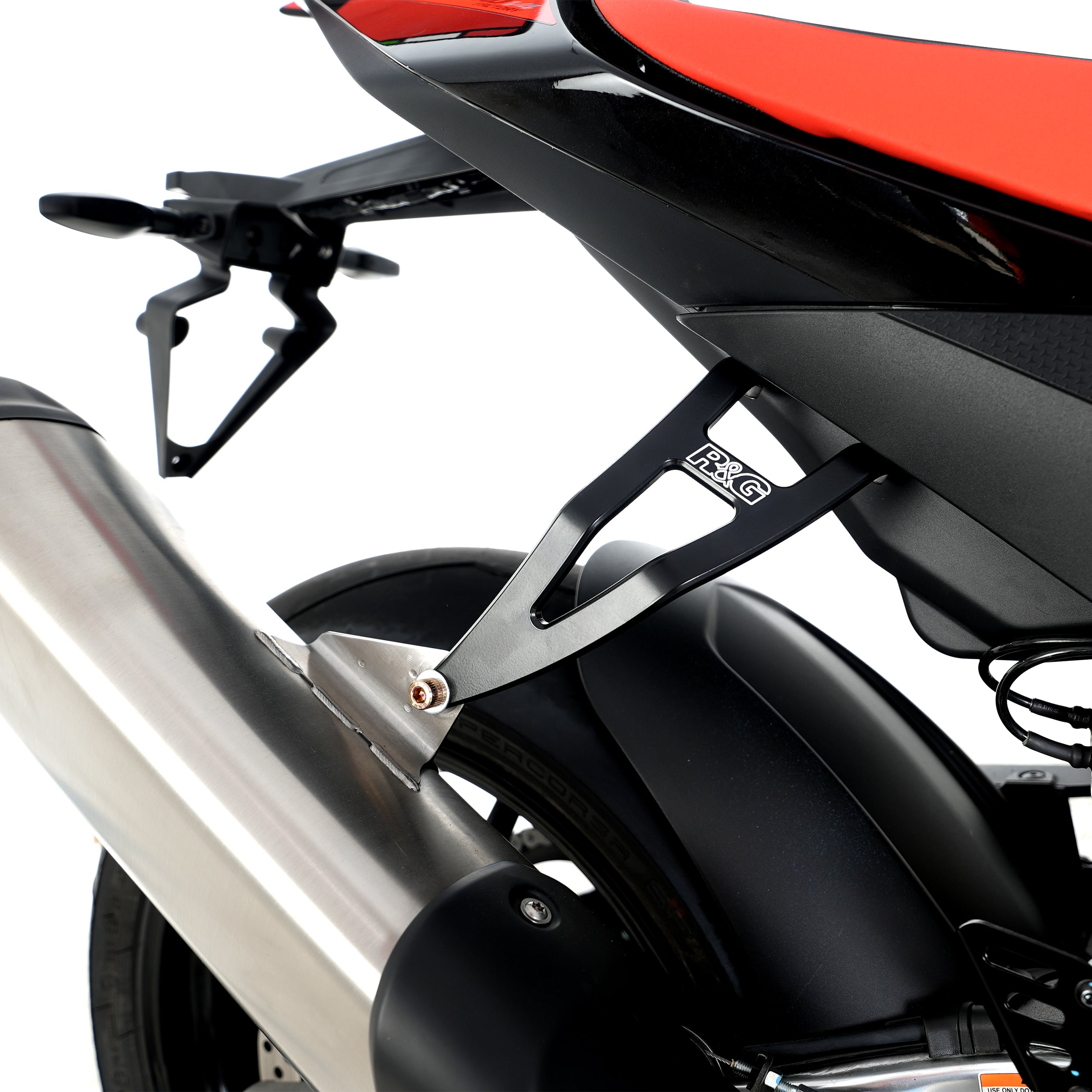 Exhaust Hanger & left hand Footrest Blanking Plate for the Aprilia RSV4 1100 Factory '19- '24 & Tuono V4 1100 (Factory) '21-