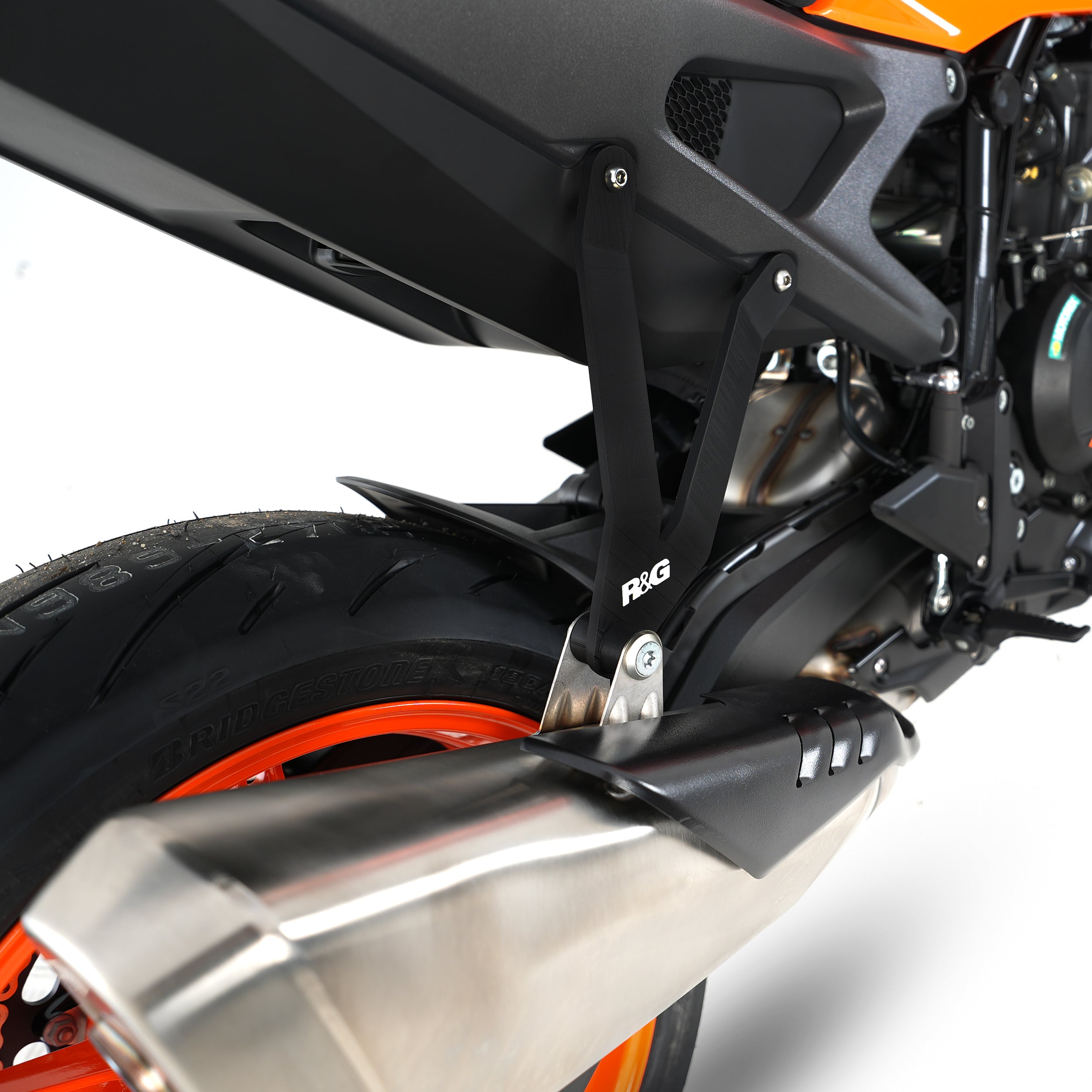 Exhaust Hanger  & Rear Footrest Plate (set) for KTM 990 Duke 2024