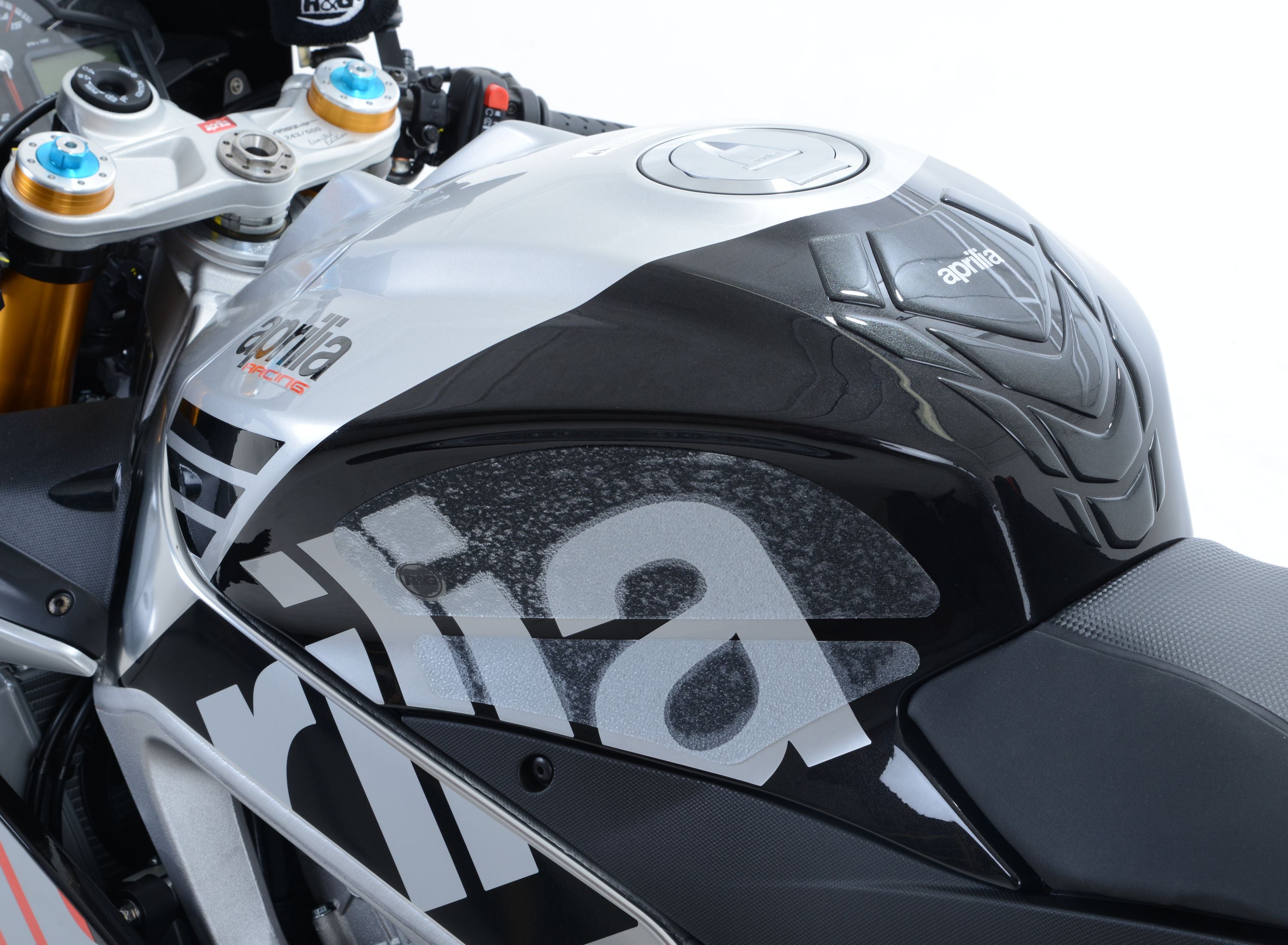 R&G Tank Traction Pads for Aprilia RSV4 '09-, Tuono V4 '11-'20 &  RSV4 1100 Factory '19-'20