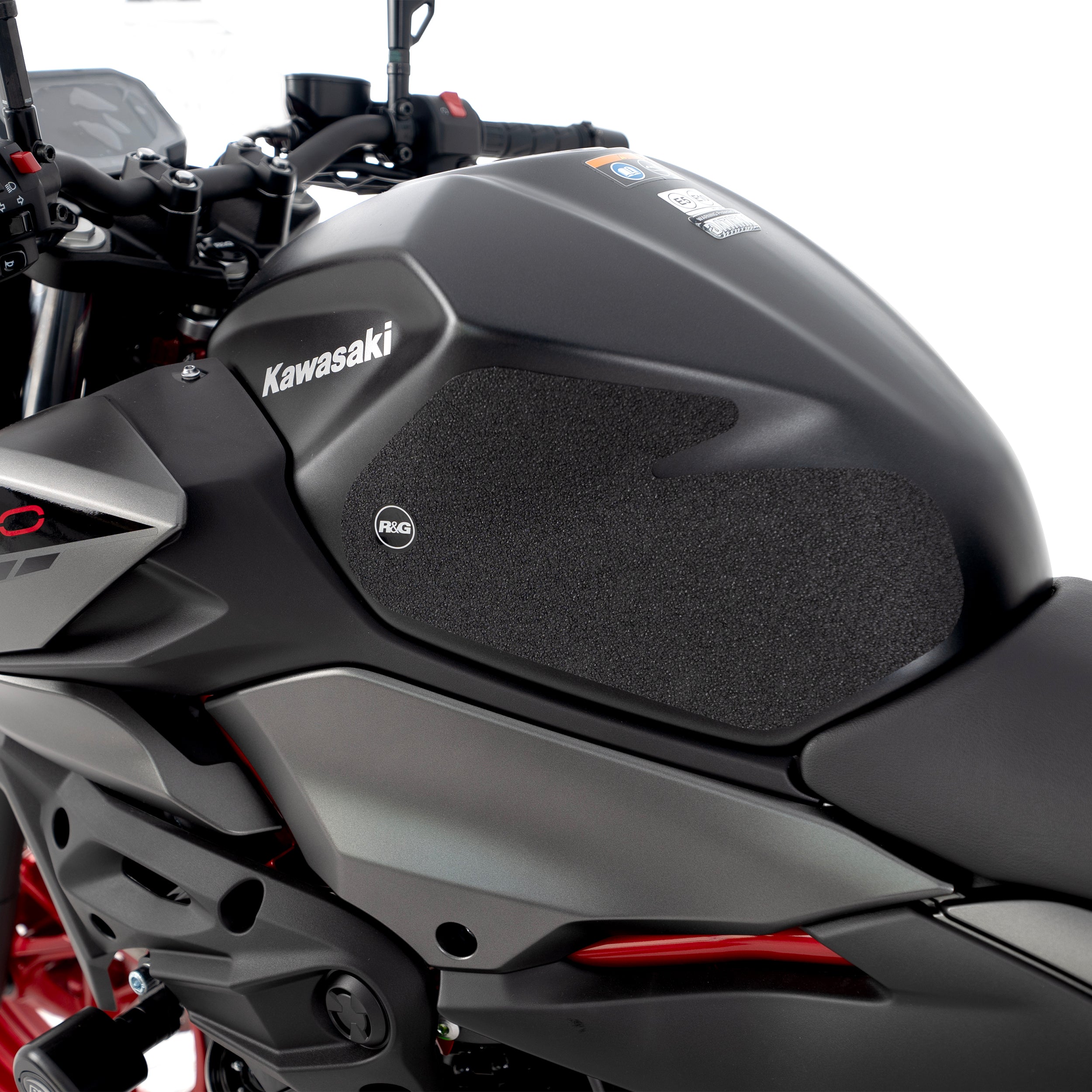 R&G Tank Traction Grips for Kawasaki  Ninja 7 Hybrid HEV / Z 7 Hybrid HEV  '24-, Ninja 250/400 '18- & Z400/ Z250 '19-, Z500 (Ninja) '24-