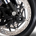 Fork Protectors for the Triumph Daytona 675 '13-, Daytona 660 '24-, Street Triple RX '15-, Street Triple R/RS 765 '17-/ Street Triple S 765 '17- '20, Street Triple 765 RX '26-,  Daytona Moto2â„¢ 765 '20- '24, Trident 660 '21- ,Tiger Sport 800 '25- & Ti