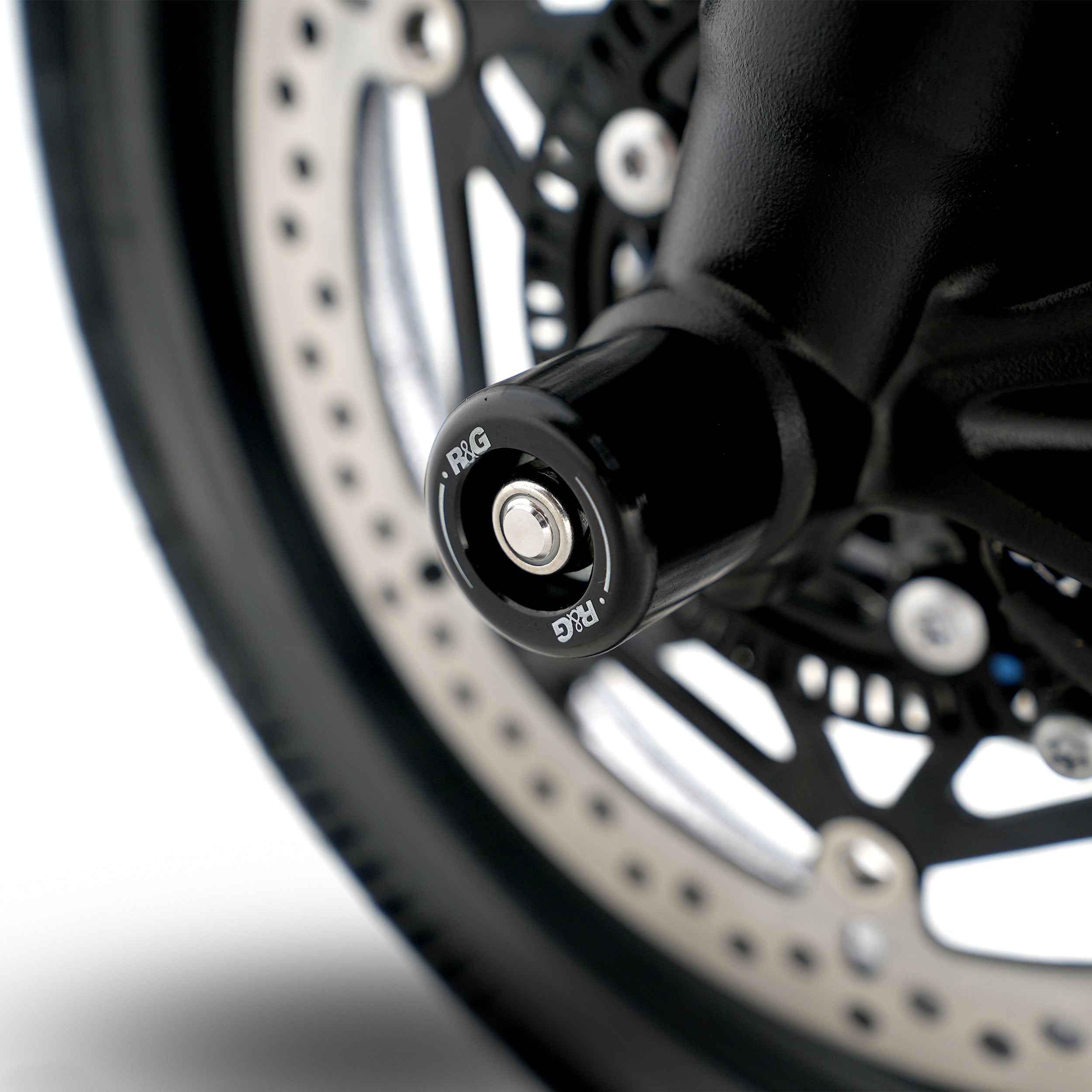 Fork Protectors for Triumph Street Triple R / RS 765 '17-, Street Triple S 765  '17-'20, Daytona 660 '24-, Trident 660 '21-, Tiger Sport 800 '25-,Street Triple 765 RX '26- & & Daytona Moto2â„¢ 765 '20- '24 (small bobbin)