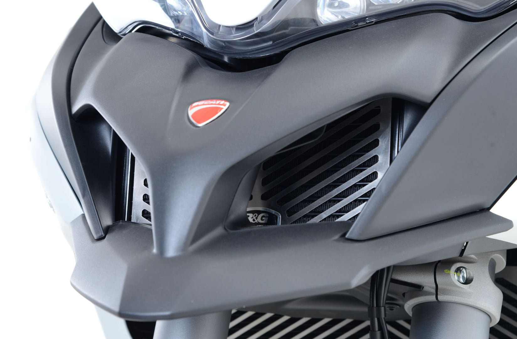 Stainless Oil Cooler Guard for the Ducati Multistrada V2(S) '22- '24, Ducati Multistrada 1200/S '15-, Enduro, Multistrada 950 '17- '21/ 950S '19- '21 models & Multistrada 1260 '18- models