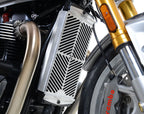 Stainless Steel Radiator Guard for the Triumph Bonneville T120 '16-25,Thruxton 1200/R '16-, Speed Twin 1200 '19-'21, Scrambler 900 '23- & Speed Twin 900 '22-
