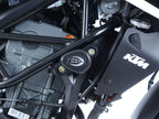 Crash Protectors - Aero Style  forKTM 125 Duke '11-23, 200 Duke '12-, 250 Duke '17-23 and 390 Duke '13-23.