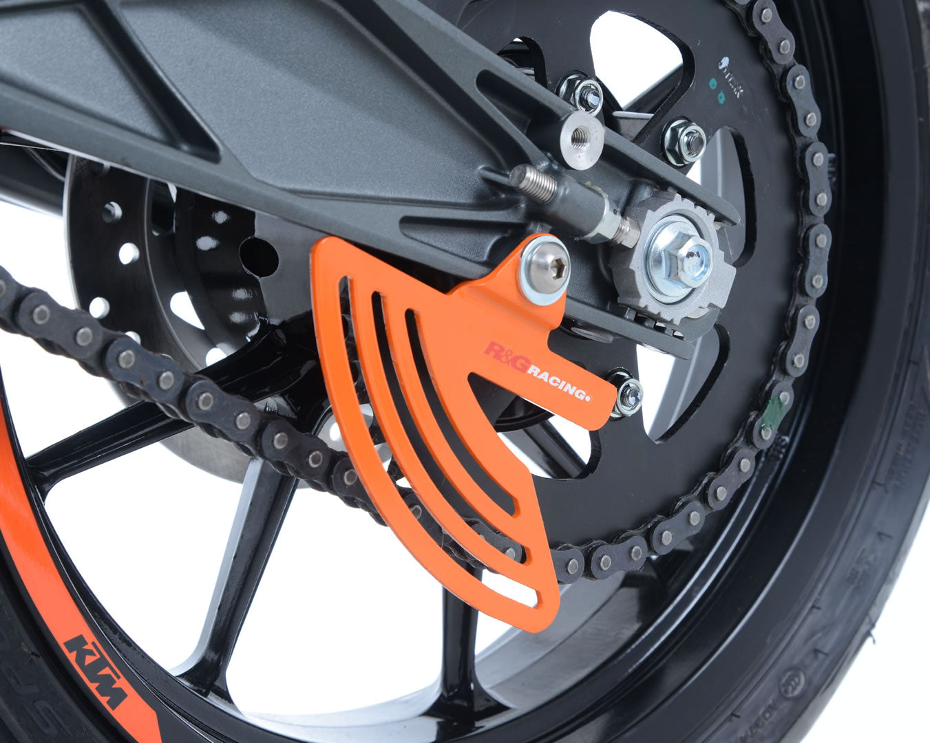 Toe Chain Guards for KTM RC 125/200/390 '14-, Duke 390 '24-, Husqvarna Vitpilen 701 '18- and 6 others.