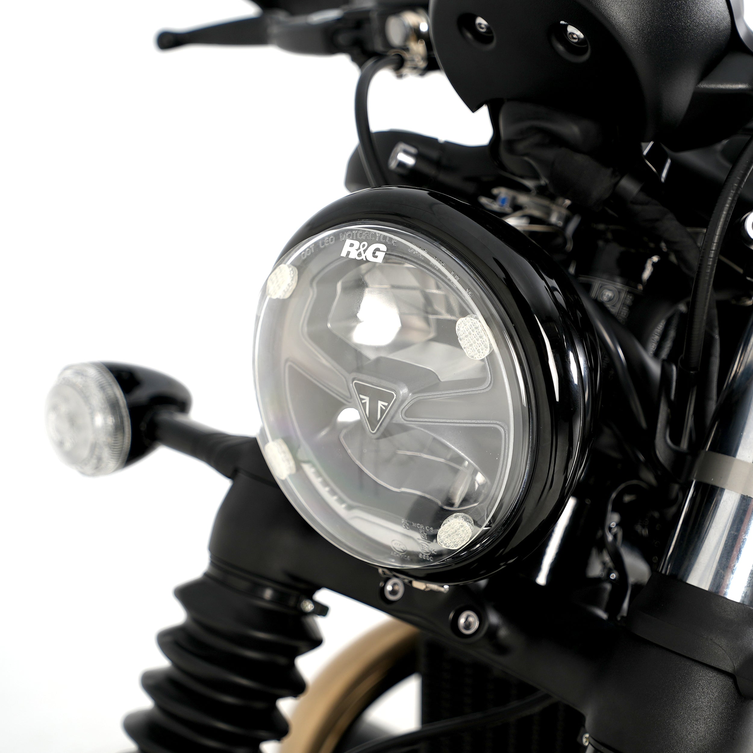 Headlight Shield for Indian FTR1200 (S) '19-25, Scout Bobber '20-  & Triumph Scrambler 1200 XC/XE '19-, Bonneville Bobber '21-25