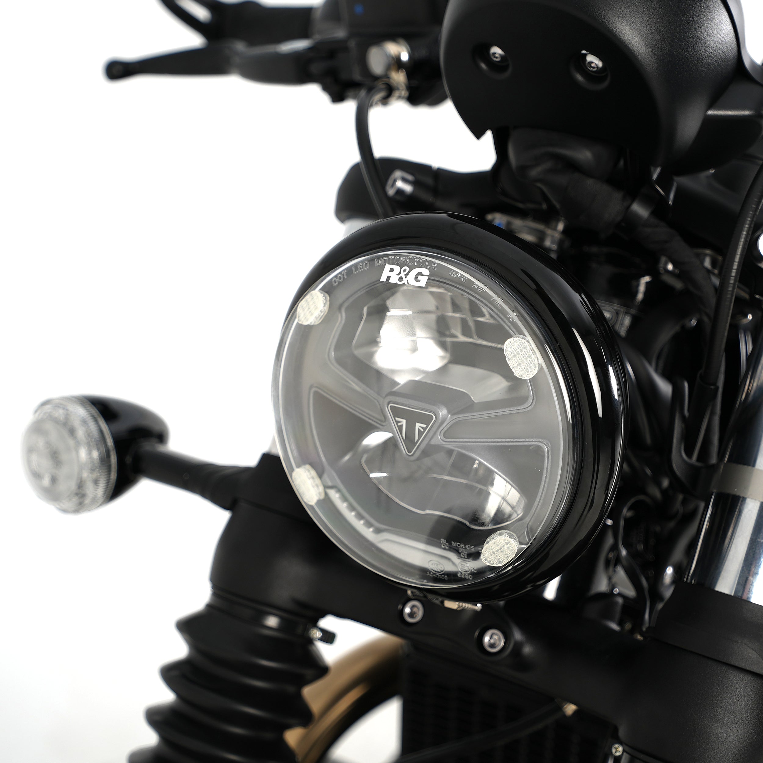 Headlight Shield for Indian FTR1200 (S) '19-25, Scout Bobber '20-  & Triumph Scrambler 1200 XC/XE '19-, Bonneville Bobber '21-25