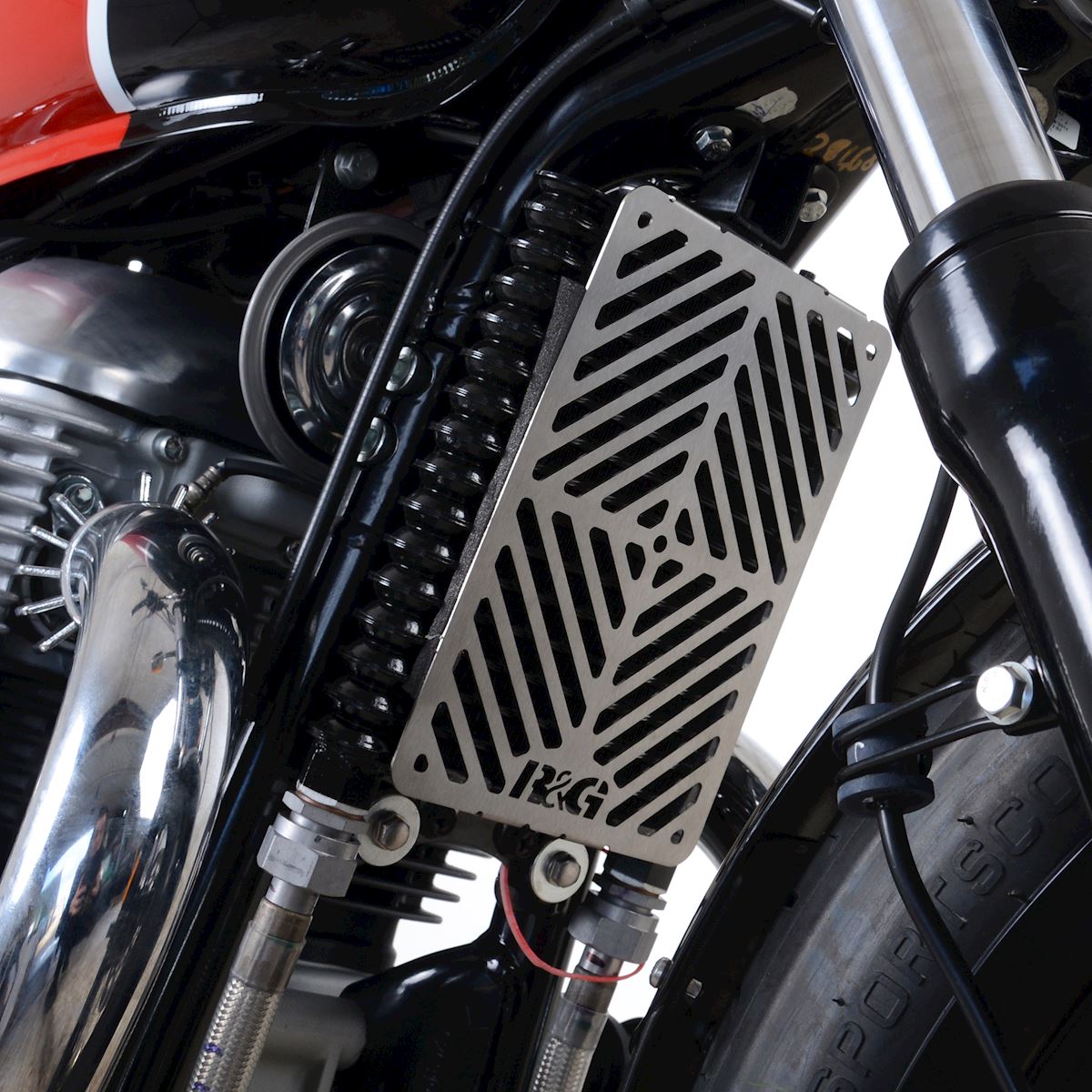 Stainless Oil Cooler Guard for the Royal Enfield Interceptor 650 '19- & Continental GT 650 '19-