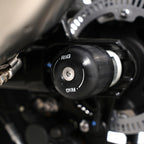 Swingarm Protectors for the Triumph Thruxton 1200 '16-, Thruxton 1200R '16-, Triumph Street Twin '16-, Speed Twin 1200 '19-'21, Speed Twin 900 '22- '24, and 5 others