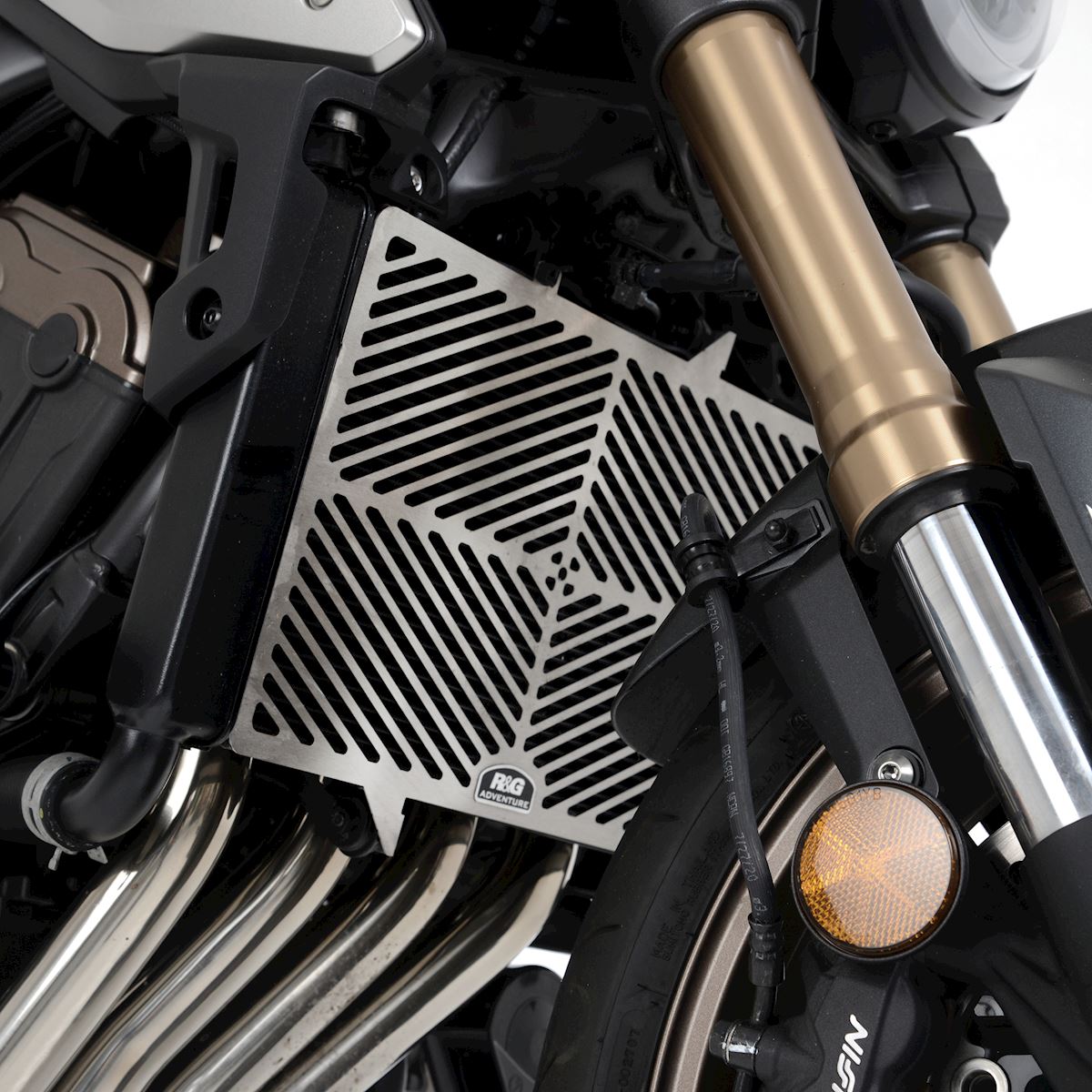 Stainless Steel Radiator Guard for Honda CBR650F, Honda CB650F '14-, CB650R '19- & CBR650R '19-23  models