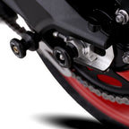 Spindle Sliders for Triumph Daytona 675, Triumph Daytona Moto2â„¢ 765 '20-, Street Triple 765 RX '26-, Street Triple '07- & Street Triple R '08- models.