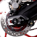 Spindle Sliders for Triumph Daytona 675, Triumph Daytona Moto2â„¢ 765 '20-, Street Triple 765 RX '26-, Street Triple '07- & Street Triple R '08- models.
