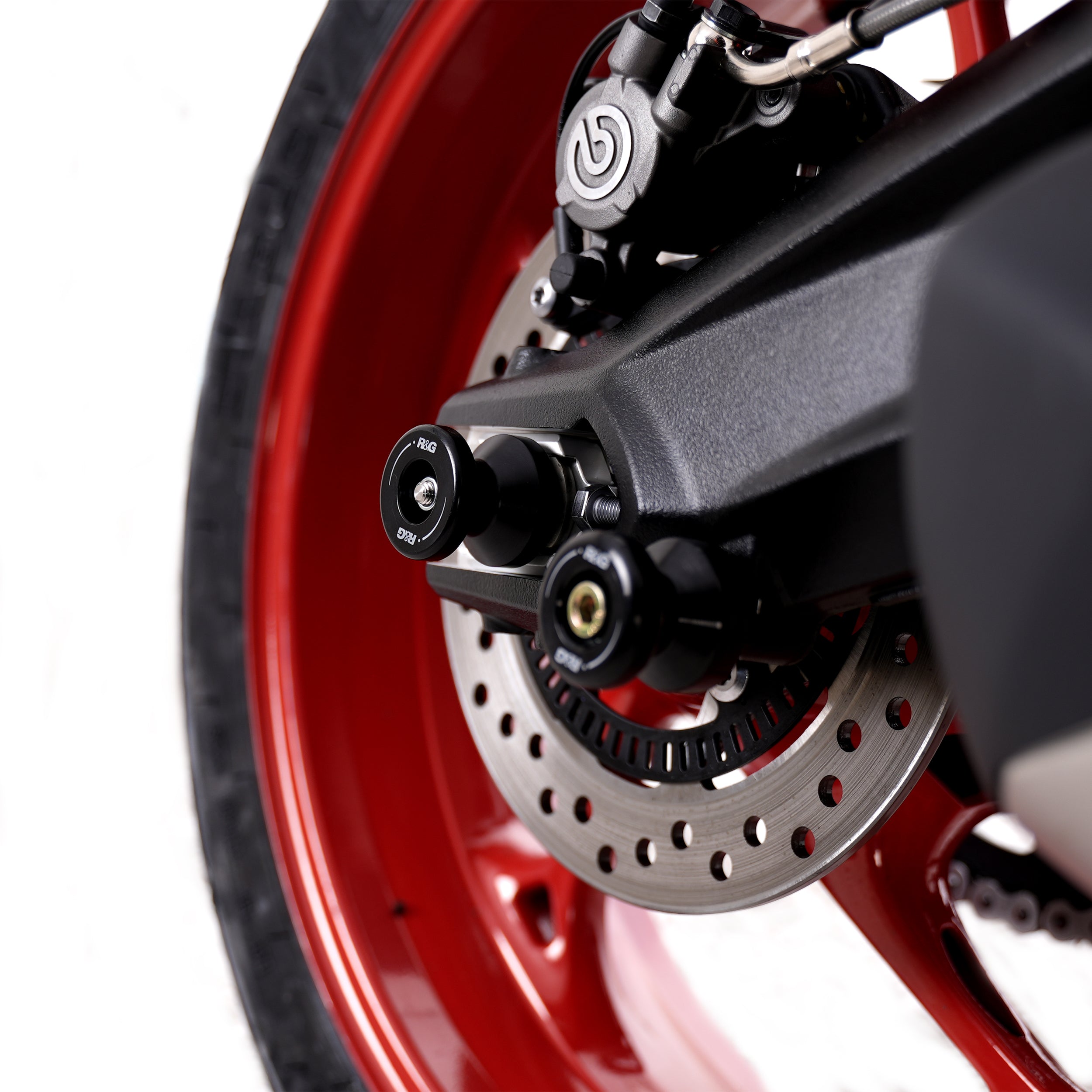 Spindle Sliders for Triumph Daytona 675, Triumph Daytona Moto2â„¢ 765 '20-, Street Triple 765 RX '26-, Street Triple '07- & Street Triple R '08- models.