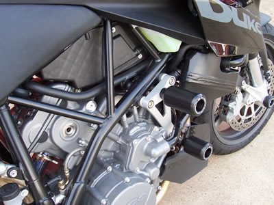 Crash Protectors - Classic Style for KTM 950 Supermoto, 950 Supermoto R, 990 Super Duke, 990R Super Duke, 990 Supermoto '08 and 990 SMT.