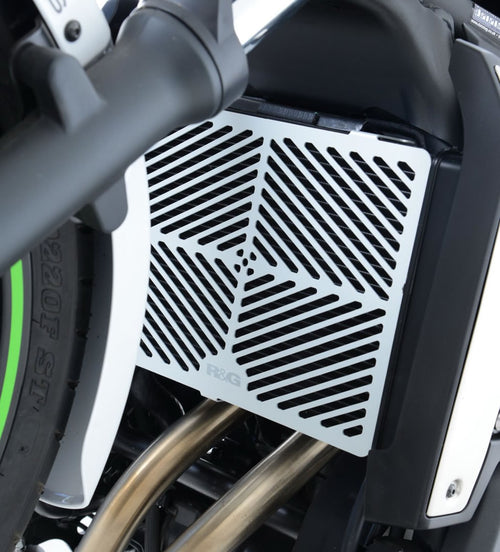Brushed Aluminium Radiator Guard for the Kawasaki Vulcan S '15- '24 & Vulcan Cafe '18-