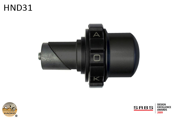 Kaoko Throttle Stabilizer for Honda models with 19mm ID bars and 31mm OD bar weights; incl. F6B Goldwing (2013-), VFR800/Blackbird (2001-),  CBR1100XX Blackbird,  VTR1000 Firestorm (1998-2008), CBR650F (2015-), CTX700/N/ND/DCT (2013-), CBR650R '19-