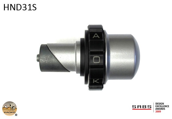 Kaoko Throttle Stabilizer for Honda models with 19mm ID bars and 31mm OD bar weights; incl. F6B Goldwing (2013-), VFR800/Blackbird (2001-),  CBR1100XX Blackbird,  VTR1000 Firestorm (1998-2008), CBR650F (2015-), CTX700/N/ND/DCT (2013-)