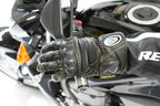 Leather Deluxe Motorcycle Gloves - Black