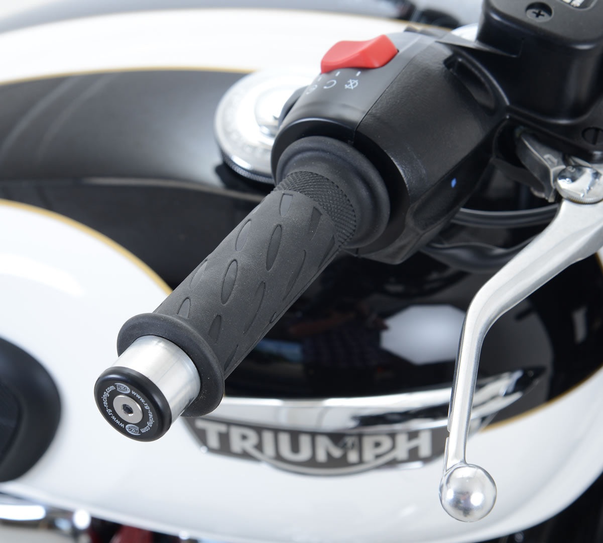 Bar End Sliders for the Triumph Street Cup '17-, Bonneville T120 '16-25 & Bonneville Bobber '17-'25.