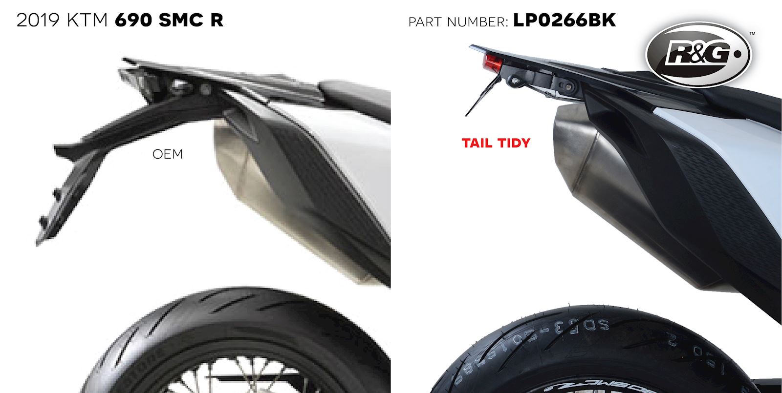 Tail Tidy for KTM 690 SMC-R '19-25, 690 Enduro R '19-25 & GASGAS SM700 '22-25.